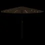 Sombrilla de jardín con LEDs poste acero marrón 388x388x248 cm de , Sombrillas - Ref: Foro24-4005123, Precio: 164,06 €, Descu...