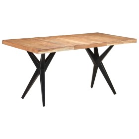 Mesa de comedor de madera maciza de acacia 160x80x76 cm en Mesas de comedor | Comprar online en Foru.es