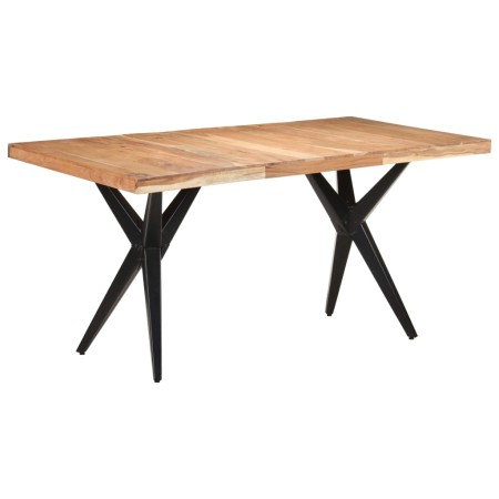 Mesa de comedor de madera maciza de acacia 160x80x76 cm en Mesas de comedor | Comprar online en Foru.es