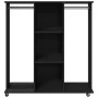 Armario con ruedas madera ingeniería negro 102x38x110 cm de , Almacenamiento de ropa y armarios - Ref: Foro24-848032, Precio:...