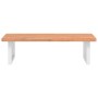 Estante de lavabo de pared de acero y madera maciza de haya de , Tocadores de baño - Ref: Foro24-3302448, Precio: 105,45 €, D...