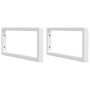 Estante de lavabo de pared de acero y madera maciza de haya de , Tocadores de baño - Ref: Foro24-3302448, Precio: 105,45 €, D...