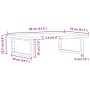Estante de lavabo de pared de acero y madera maciza de haya de , Tocadores de baño - Ref: Foro24-3302448, Precio: 105,45 €, D...