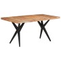 Mesa de comedor de madera maciza de acacia 160x80x76 cm en Mesas de comedor | Comprar online en Foru.es