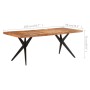 Mesa de comedor madera maciza de acacia 200x90x76 cm en Mesas de comedor | Comprar online en Foru.es