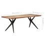 Mesa de comedor de madera maciza reciclada 200x90x76 cm en Mesas de comedor | Comprar online en Foru.es
