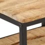 Mesa de centro de madera maciza de mango rugosa 55x55x45 cm de , Mesas de centro - Ref: Foro24-374068, Precio: 93,19 €, Descu...