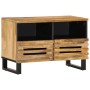 Mueble de TV madera maciza de mango rugosa 70x34x46 cm de , Almacenamiento para CD y DVD - Ref: Foro24-377441, Precio: 75,93 ...