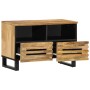 Mueble de TV madera maciza de mango rugosa 70x34x46 cm de , Almacenamiento para CD y DVD - Ref: Foro24-377441, Precio: 75,93 ...