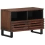 Solid mango wood TV stand in brown, 70x34x46 cm by , CD and DVD storage - Ref: Foro24-377443, Price: 68,01 €, Discount: %