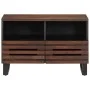 Solid mango wood TV stand in brown, 70x34x46 cm by , CD and DVD storage - Ref: Foro24-377443, Price: 68,01 €, Discount: %