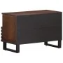 Solid mango wood TV stand in brown, 70x34x46 cm by , CD and DVD storage - Ref: Foro24-377443, Price: 68,01 €, Discount: %