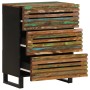 Aparador de madera maciza acacia 60x34x75 cm de , Taquillas y armarios de almacenamiento - Ref: Foro24-377455, Precio: 161,45...