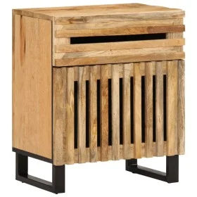 Solid rough mango wood bedside table 50x34x60 cm by , Nightstands - Ref: Foro24-377476, Price: 68,58 €, Discount: %
