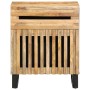 Mesita de noche de madera maciza de mango rugosa 50x34x60 cm de , Mesitas de noche - Ref: Foro24-377476, Precio: 69,25 €, Des...