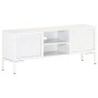 Mueble para TV de madera maciza de mango blanco 115x30x46 cm en Muebles TV | Comprar online en Foru.es