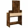 Tocador con luces LED color roble ahumado 80x41x144,5 cm de , Tocadores para dormitorios - Ref: Foro24-848182, Precio: 112,89...