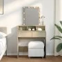 Dresser with LED lights in Sonoma oak color, 80x41x144.5 cm by , Bedroom Dressers - Ref: Foro24-848180, Price: 118,73 €, Disc...