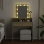 Dresser with LED lights in Sonoma oak color, 80x41x144.5 cm by , Bedroom Dressers - Ref: Foro24-848180, Price: 118,73 €, Disc...