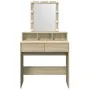Dresser with LED lights in Sonoma oak color, 80x41x144.5 cm by , Bedroom Dressers - Ref: Foro24-848180, Price: 118,73 €, Disc...