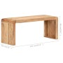 Banco de madera de acacia maciza 110x38x46 cm en Bancos de comedor y cocina | Comprar online en Foru.es