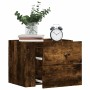 Mesitas de noche de pared 2 uds color roble ahumado 45x30x35 cm de , Mesitas de noche - Ref: Foro24-848334, Precio: 73,40 €, ...
