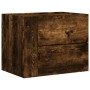 Mesitas de noche de pared 2 uds color roble ahumado 45x30x35 cm de , Mesitas de noche - Ref: Foro24-848334, Precio: 73,40 €, ...