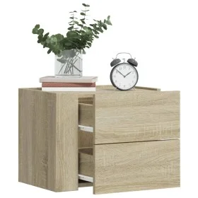 Mesita de noche de pared color roble ahumado 45x30x35 cm de , Mesitas de noche - Ref: Foro24-848329, Precio: 44,50 €, Descuen...