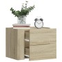 Mesita de noche de pared color roble ahumado 45x30x35 cm de , Mesitas de noche - Ref: Foro24-848329, Precio: 41,87 €, Descuen...