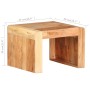 Mesa auxiliar de madera maciza de acacia 43x40x30 cm en Mesas auxiliares | Comprar online en Foru.es