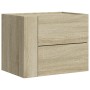 Mesita de noche de pared color roble ahumado 45x30x35 cm de , Mesitas de noche - Ref: Foro24-848329, Precio: 41,87 €, Descuen...