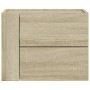 Mesita de noche de pared color roble ahumado 45x30x35 cm de , Mesitas de noche - Ref: Foro24-848329, Precio: 41,87 €, Descuen...