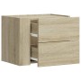 Mesita de noche de pared color roble ahumado 45x30x35 cm de , Mesitas de noche - Ref: Foro24-848329, Precio: 41,87 €, Descuen...