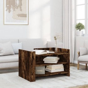 Mesa de centro madera de ingeniería roble ahumado 80x50x50 cm de , Mesas de centro - Ref: Foro24-848343, Precio: 60,86 €, Des...