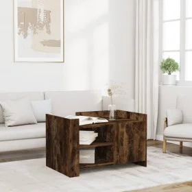 Mesa de centro madera de ingeniería roble ahumado 80x50x50 cm de , Mesas de centro - Ref: Foro24-848357, Precio: 69,28 €, Des...