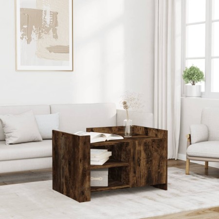Mesa de centro madera de ingeniería roble ahumado 80x50x50 cm de , Mesas de centro - Ref: Foro24-848357, Precio: 67,24 €, Des...