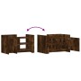 Mesa de centro madera de ingeniería roble ahumado 80x50x50 cm de , Mesas de centro - Ref: Foro24-848357, Precio: 67,24 €, Des...