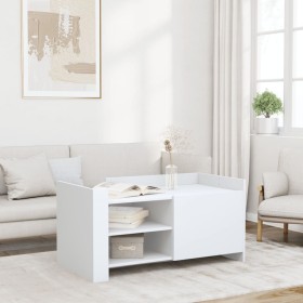 Mesa de centro de madera de ingeniería blanca 100x50x50 cm de , Mesas de centro - Ref: Foro24-848360, Precio: 79,05 €, Descue...