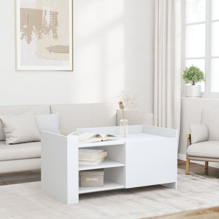 Mesa de centro de madera de ingeniería blanca 100x50x50 cm de , Mesas de centro - Ref: Foro24-848360, Precio: 79,05 €, Descue...