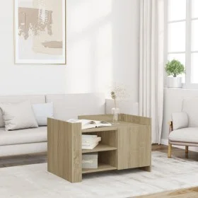 Mesa de centro madera de ingeniería roble Sonoma 80x50x50 cm de , Mesas de centro - Ref: Foro24-848355, Precio: 73,39 €, Desc...