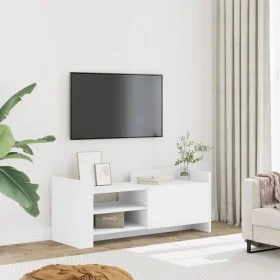 TV stand made of white plywood 100x35x40 cm by , TV Furniture - Ref: Foro24-848374, Price: 62,10 €, Discount: %