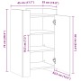 Aparador de madera de ingeniería blanco 45x35x75 cm de , Aparadores - Ref: Foro24-848395, Precio: 77,42 €, Descuento: %