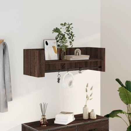 Estante de pared madera ingeniería marrón roble 100x35x30,5 cm de , Estantes y estanterías - Ref: Foro24-848464, Precio: 38,4...