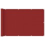 Toldo para balcón HDPE rojo 120x600 cm de vidaXL, Sombrillas - Ref: Foro24-311015, Precio: 26,38 €, Descuento: %