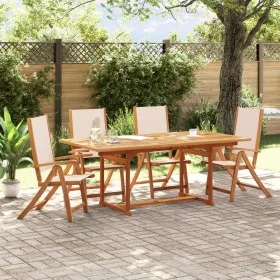 Sillas de jardín plegables 4 uds madera maciza acacia textileno de , Sillas de jardín - Ref: Foro24-3279235, Precio: 297,72 €...
