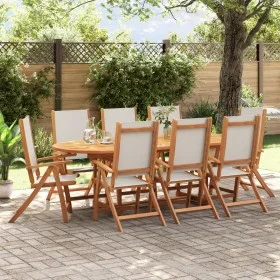 Sillas de jardín plegables 8 uds madera maciza acacia textileno de , Sillas de jardín - Ref: Foro24-3279240, Precio: 585,76 €...