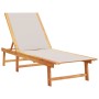 Tumbonas 2 unidades madera maciza de acacia y textileno gris de , Tumbonas - Ref: Foro24-3279249, Precio: 312,26 €, Descuento: %