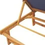 2 sun loungers with solid acacia wood table and blue textilene by , Loungers - Ref: Foro24-3279254, Price: 354,26 €, Discount: %