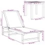 2 sun loungers with solid acacia wood table and blue textilene by , Loungers - Ref: Foro24-3279254, Price: 354,26 €, Discount: %