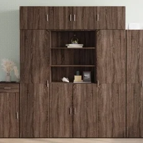 Aparador de madera de ingeniería marrón roble 80x42,5x185 cm de , Aparadores - Ref: Foro24-3281384, Precio: 180,27 €, Descuen...